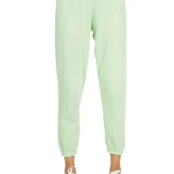 Hot Sale ❤️ Michael Lauren Nate Crop Sweatpant in Green Slime Green - 👩 women 🛒