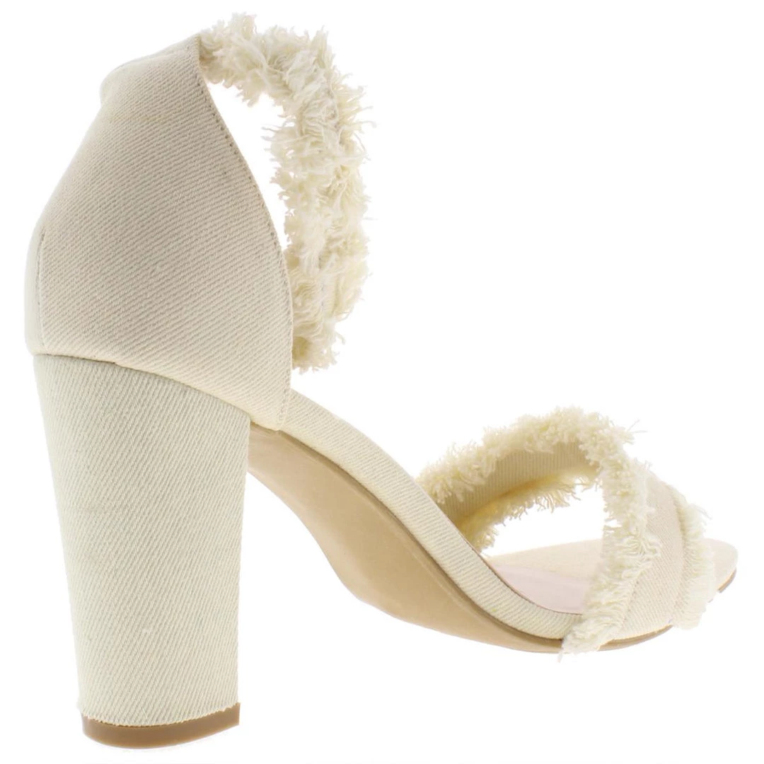 Hot Sale ๐งจ Beacon Christy ๐ฉ Womens Ankle Strap Frayed Hem Heel ๐ฉด Sandals โ๏ธ 2 Hot Sale ๐งจ Beacon Christy ๐ฉ Womens Ankle Strap Frayed Hem Heel ๐ฉด Sandals โ๏ธ - Image 2