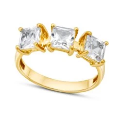 Flash Sale 🎉 Paige Novick 14K Yellow Gold 3 Stone Square Cut 5mm Gemstone Ring - 👩 women 🎁 -Beacon Sales Store 1cd79ff75d4048759ed064f261e7da8d 1080x