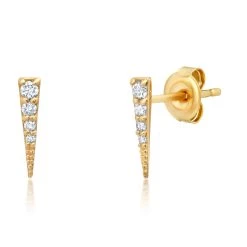 Deals 🤩 Paige Novick 14k Yellow Gold Spiked Graduated Diamond Earrings - 👩 women 🎉