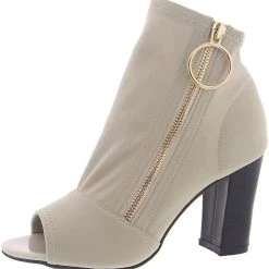 Promo ✔️ Beacon Brooklyn 👩 Womens Open Toe Stacked Booties 💯
