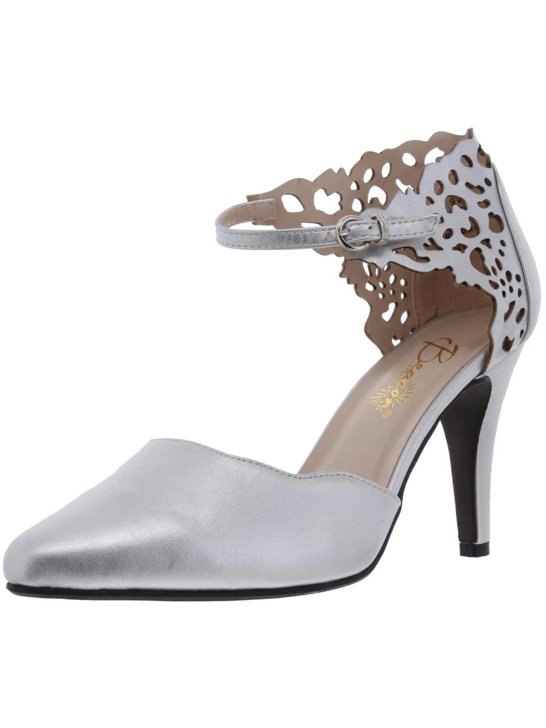 Brand new ❤️ Beacon Scarlet Cut Out 👩 Womens Faux Leather Ankle Strap 👗 Dress 👠 Heels 🎉 1 Brand new ❤️ Beacon Scarlet Cut Out 👩 Womens Faux Leather Ankle Strap 👗 Dress 👠 Heels 🎉