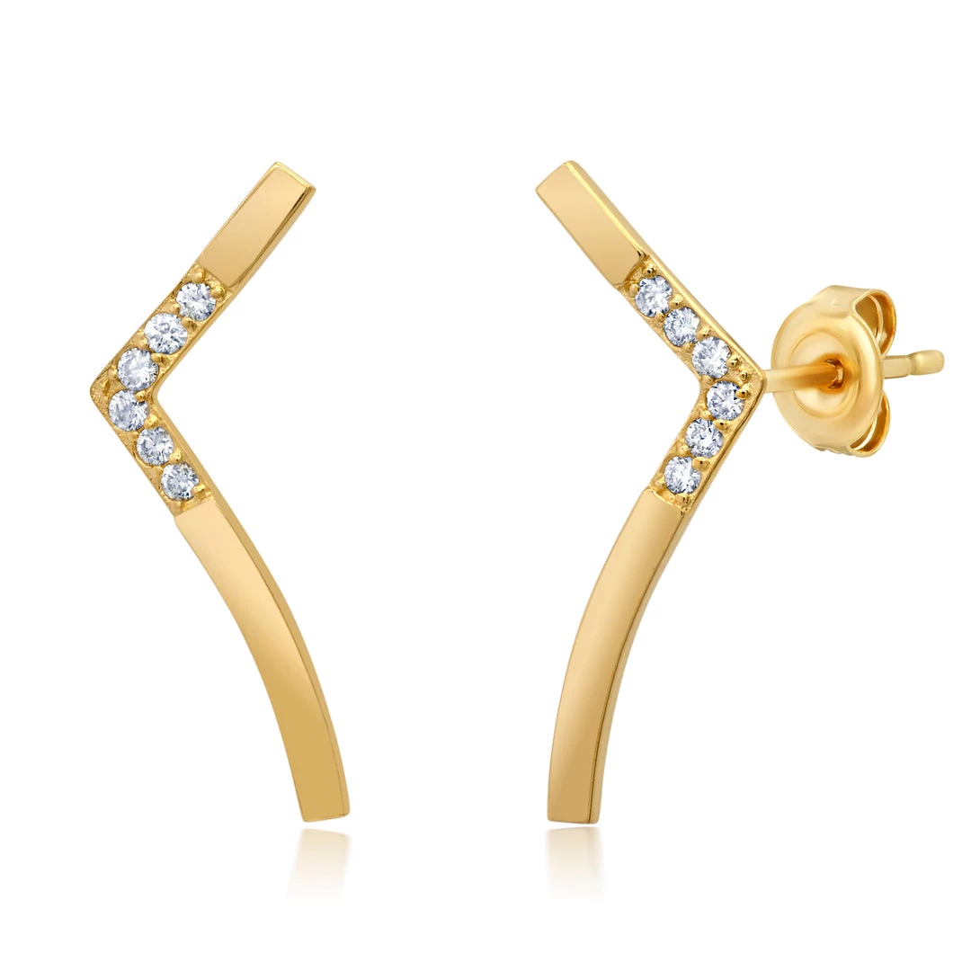 Coupon 🎉 Paige Novick 14k Yellow Gold Small V Diamond Studs - 👩 women 🌟 1 Coupon 🎉 Paige Novick 14k Yellow Gold Small V Diamond Studs - 👩 women 🌟