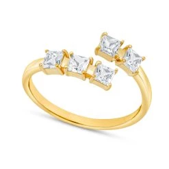 Promo 💯 Paige Novick 14K Yellow Gold 3 Stone Square Cut 5mm Gemstone Ring - 👩 women 😍 -Beacon Sales Store 37ad016f9bd44b288c78ba79feab3f18 1080x