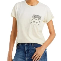 Promo 🛒 Michael Lauren Griffin 👩 Womens Rolled Sleeves Pocket T-Shirt 👏