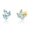 Best Pirce 🎁 Paige Novick 14K Yellow Gold Cluster Pear Shape Gemstone Stud Earrings - 👩 women 🎁