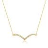 New 🥰 Paige Novick 14k Yellow Gold 20mm Curved Diamond Necklace - 👩 women 🌟