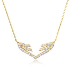 Flash Sale ❤️ Paige Novick 14k Yellow Gold 20mm Wing Diamond Necklace - 👩 women 😀