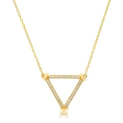 Cheapest ❤️ Paige Novick 14k Gold Open Triangle Diamond Necklace with Triangle End Caps - 👩 women 👏