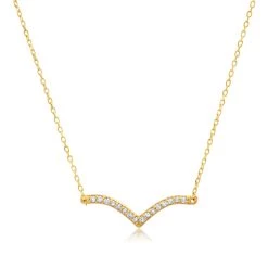 Outlet ⭐ Paige Novick 14k Yellow Gold 15mm Curved Diamond Necklace - 👩 women 🧨