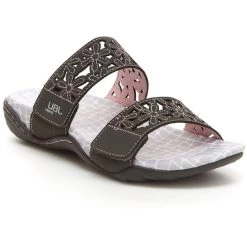Buy 😀 JBU by Jambu Wildflower 👩 Womens Faux Leather Cut Out Slide 🩴 Sandals 👍