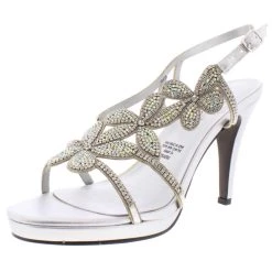 Deals 🤩 Beacon Casino 2 👩 Womens Jeweled High Heel Evening 🩴 Sandals 🥰