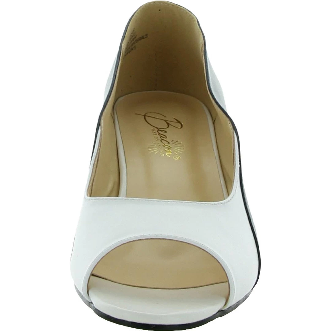 Wholesale π Beacon Lena π© Womens Leather Colorblock Peep-Toe π Heels π 3 Wholesale π Beacon Lena π© Womens Leather Colorblock Peep-Toe π Heels π - Image 3