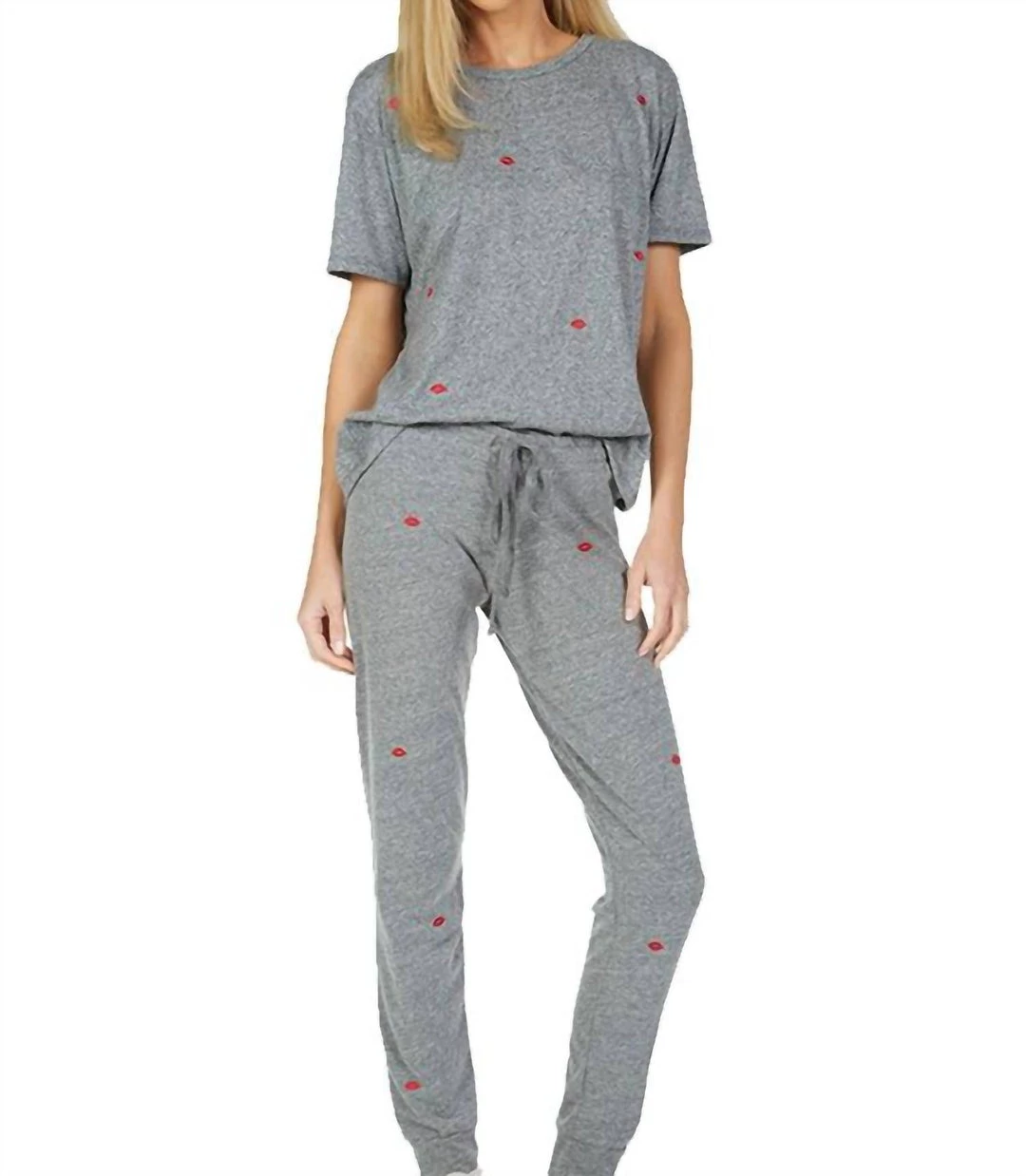 Buy 👏 Michael Lauren Lansing Mini Kiss Tee in Heather Grey - 👩 women 🤩 1 Buy 👏 Michael Lauren Lansing Mini Kiss Tee in Heather Grey - 👩 women 🤩